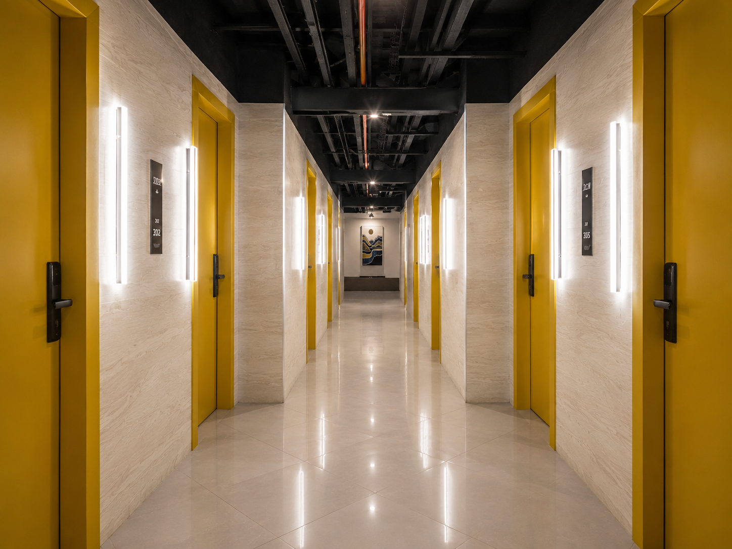 Pasillo y accesos internos